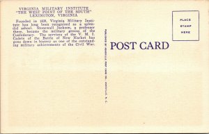 Vtg Virginia Military Institute Dress Review Parade Ground Lexington VA Postcard