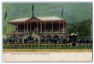 c1910's Grand Stand Of The Race Course Hong Kong Posted Antique Postcard 