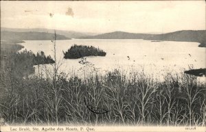 St Agathe des Monts Quebec Burnt Lake Scenic View c1900-20s Vintage Postcard