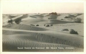 Yuma Arizona 1940s Sand Dunes Highway 80 RPPC Photo Postcard 21-10852