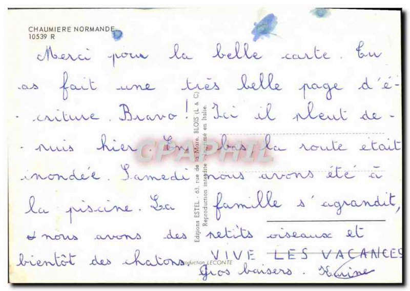 Modern Postcard Normandy Chaumiere