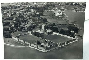 Aerial View Portchester Castle & Fareham Hampshire Vintage RP Postcard 1960