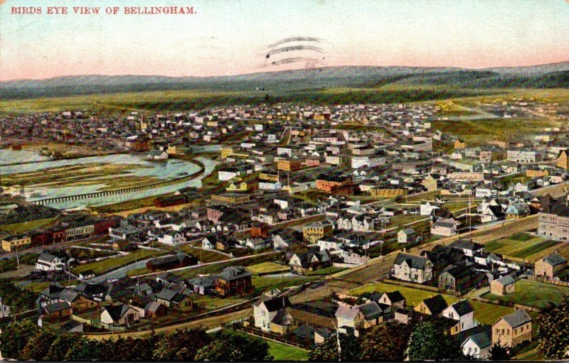 Washington Bellingham Birds Eye View 1908