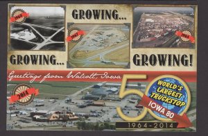 Greetings from Walcott Iowa I80 World's Largest Truck 1964-2014 Cont'l