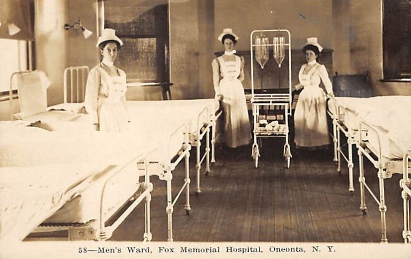 Occupation, Nurse Post Card Men's Ward, Fox Memorial Hospital Oneonta, N...