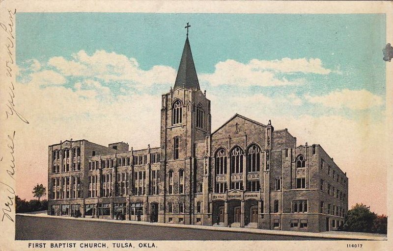 Postcard First Baptist Church Tulsa OK