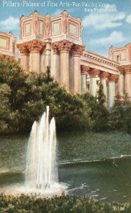 Vintage Postcard 1910s Pillar Palace Fine Arts Pan. Pac. Int. Expo San Francisco
