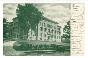 VT - Burlington. High School Building