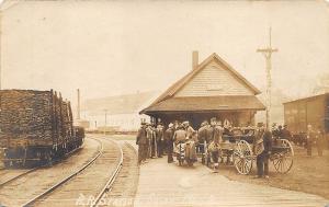 Solon ME Railroad Station Train Depot Eastern Illustrating RP Postcard