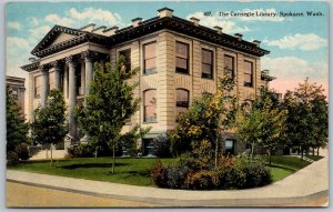 Spokane Washington 1918 Postcard The Carnegie Library
