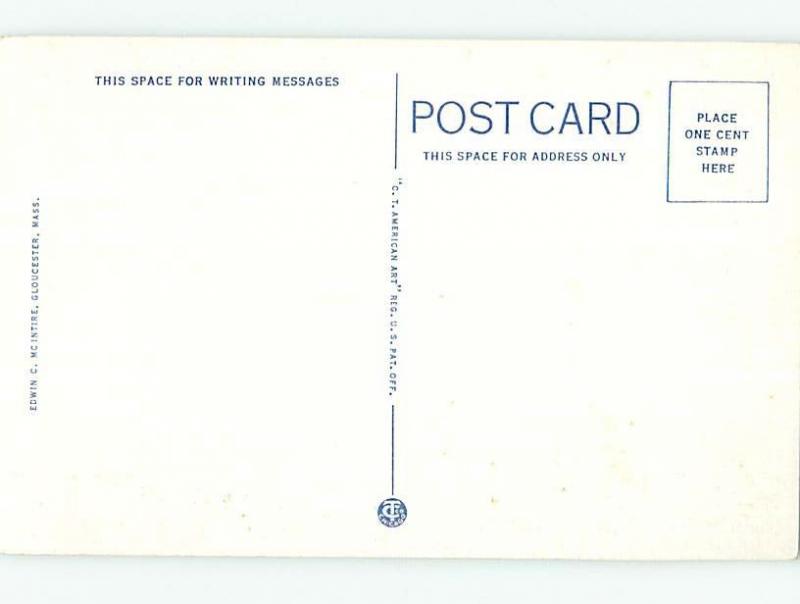 Linen WATER SCENE Gloucester Massachusetts MA hk2626