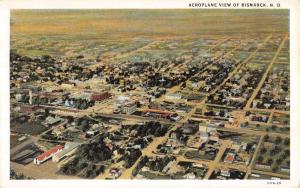 Bismarck North Dakota Aerial View Of City Antique Postcard K27461