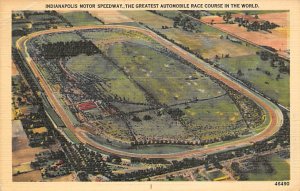 Indianapolis Motor Speedway Automobile Racing, Race Car 1948 light crease lef...