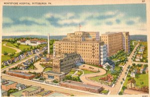Montefiore Hospital, Pittsburgh Pennsylvania Postcard