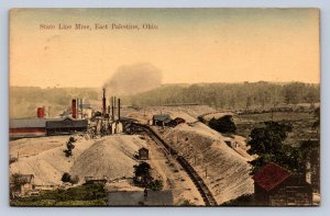 J87/ East Palestine Ohio Postcard c1910 State Line Coal Mine 1181