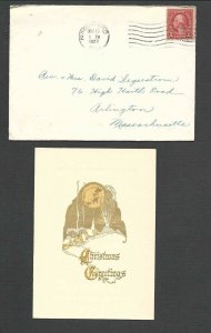 DATED 1927 ROCKFORD IL XMAS GREETING W/ENV