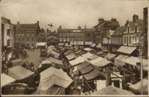 Wisbech UK Market Place Real Photo Postcard 