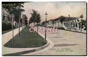 Postcard Old Pergola On The Paseo Kansas City Mo