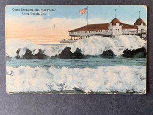 Giant Breakers & Sun Parlor Long Beach CA Litho Postcard H1159080541
