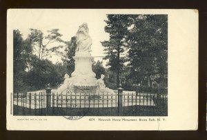 Bronx, New York/NY Postcard, Heinrich Heine Monument, Bronx Park, 1905!