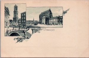 Netherlands Utrecht Litho Postcard C090