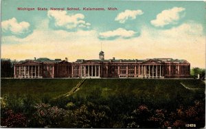 Postcard Michigan Kalamazoo Michigan State Normal School C. 1910 B1