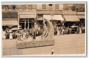 c1915 SVEA Parade Float Military US Navy Army Military Store RPPC Photo Postcard