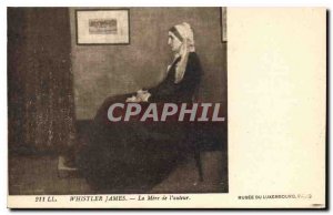 Old Postcard James Whistler's Mother of the author Musee du Luxembourg Paris