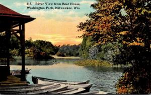 Wisconsin Milwaukee Washington Park River View From Boat House