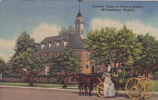 Colonial Coach In Front Of Capitol Williamsburg Virginia