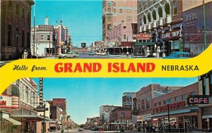 Postcard Nebraska Grand Island 1960s Autos Dunlap Dexter 23-3447