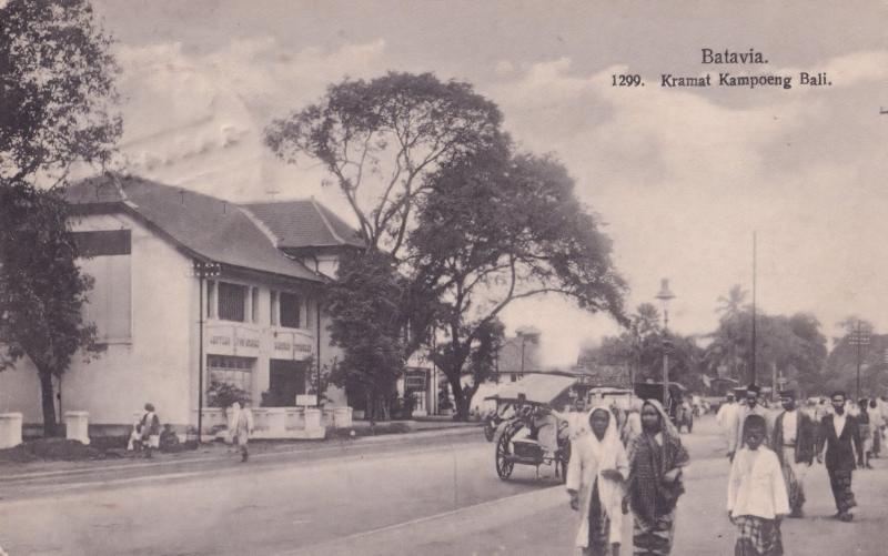 Batavia Kramat Kampoeng Bali Java Indonesia Old Postcard