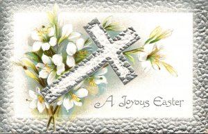 Easter With Cross and Easter Lilies