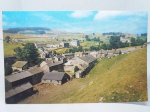 Hillside View Langthwaite Arkengarthdale Yorkshire Dales Vintage Salmon Postcard