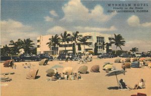 Postcard Florida Fort Lauderdale Wynholm Hotel Teich roadside 23-1127