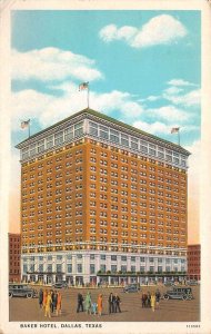 Dallas Texas Baker Hotel White Borders Vintage Postcard U1781