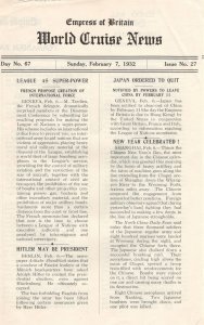 Empress Of Britain Ship 7th February 1932 Old News Guide Adolf Hitler