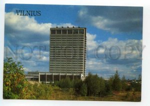 493239 USSR 1990 year Lithuania Vilnius hotel Lietuva postcard