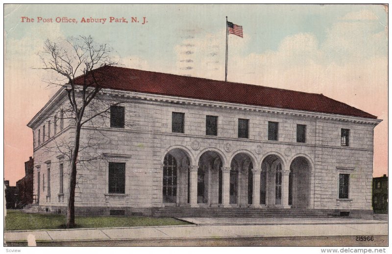 ASBURY PARK, New Jersey, PU-1912; The Post Office