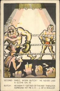 Boxing Comic - Swell Work Butch -  Postcard