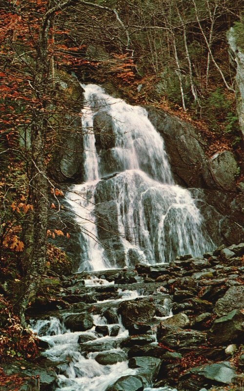 Vintage Postcard Waterfalls Route 100 Between Hancock & Warren Vermont VT