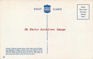 United Airlines, DC-6 Mainliner 300, Ground Crew Loading Baggage 