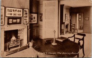 Vtg Carlyle's House Dining Room Thomas Jane Chelsea London England Postcard