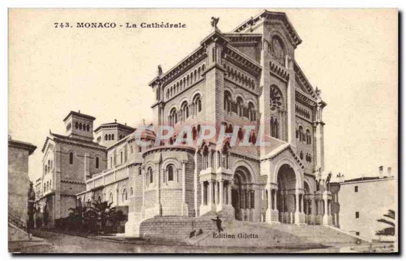 Old Postcard Monaco La Cathedrale