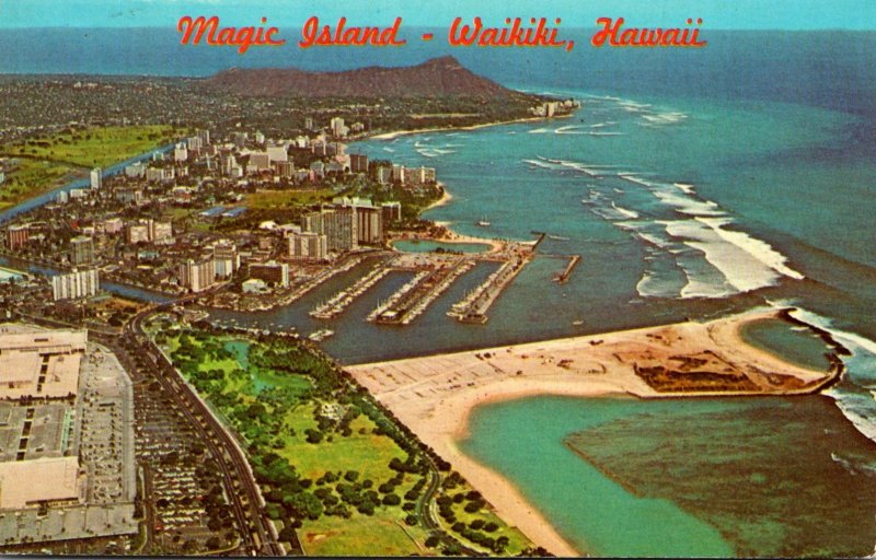 Hawaii Waikiki Aerial View 1973