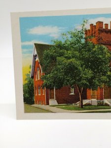 Postcard Illinois Mount Vernon First Baptist Church Linen Hand Painted Unposted