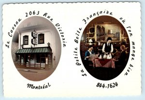 MONTREAL, Quebec Canada ~ Interior/Exterior LE CAVEAU RESTAURANT 4x6 Postcard