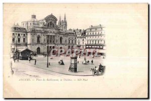 Old Postcard Angers Place du Ralliement the Tbeatre