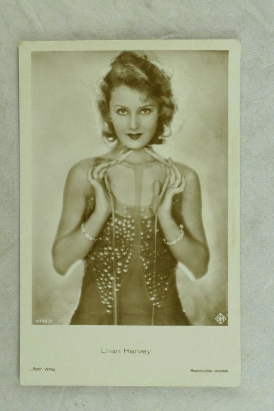 1930's RPPC Lilian Harvey Movie Star Ross Verlag Dutch Real Photo Postcard 2P107