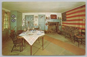 White Plains North New York~Washington's Headquarters Interior~Vintage Postcard
